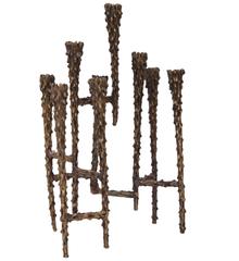 1960s Brutalist Candleholder Menorah 3