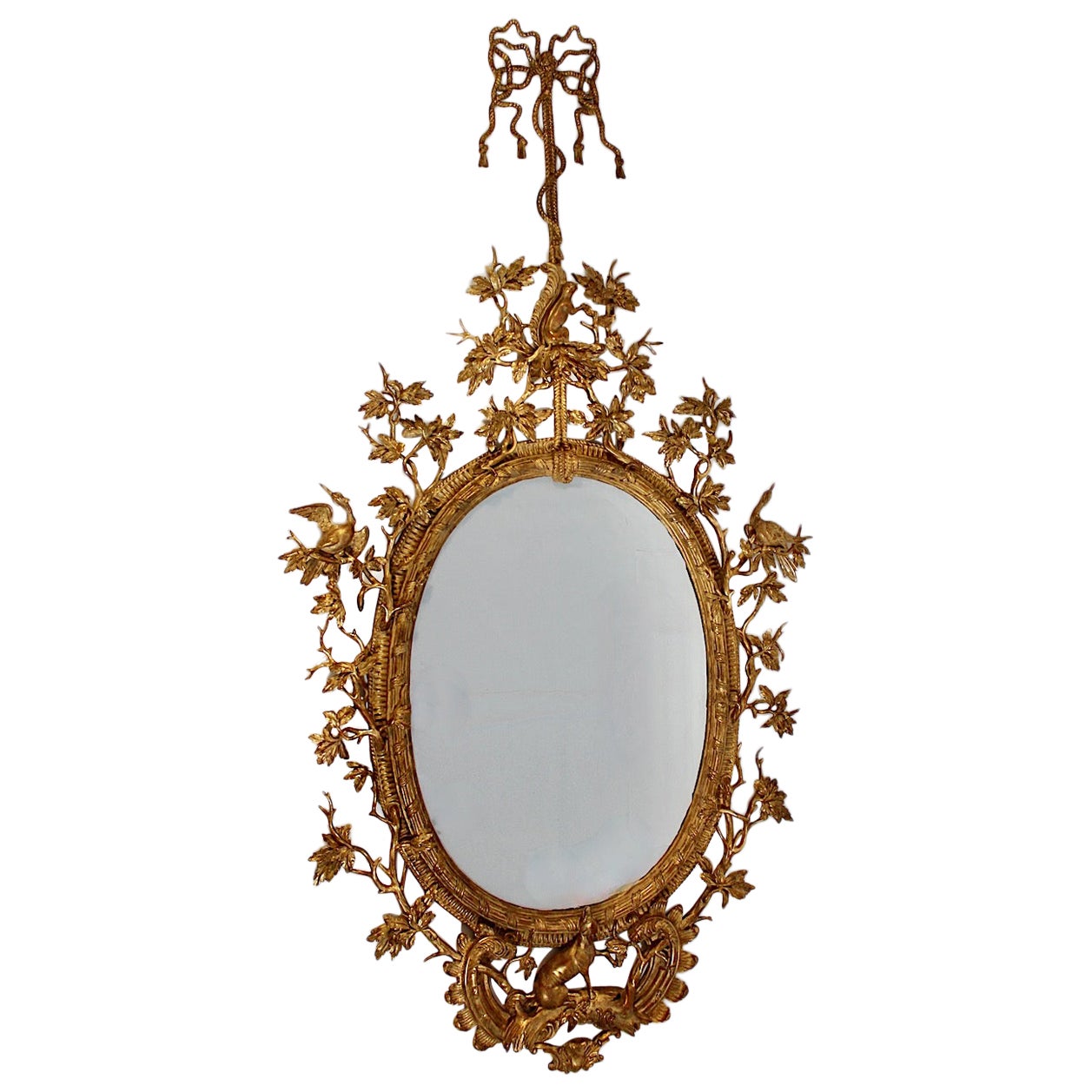 Antique Gilt Carved Wood Floor Mirror Wall Mirror Style Thomas Johnson c 1830
