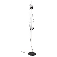 Vintage 70's floor lamp in white metal Italian design