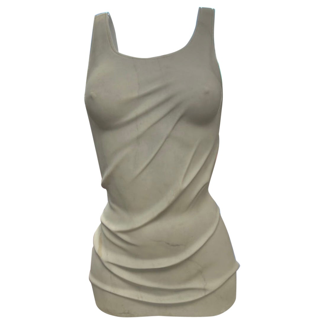 Carved Marble Female Silhouette Statue