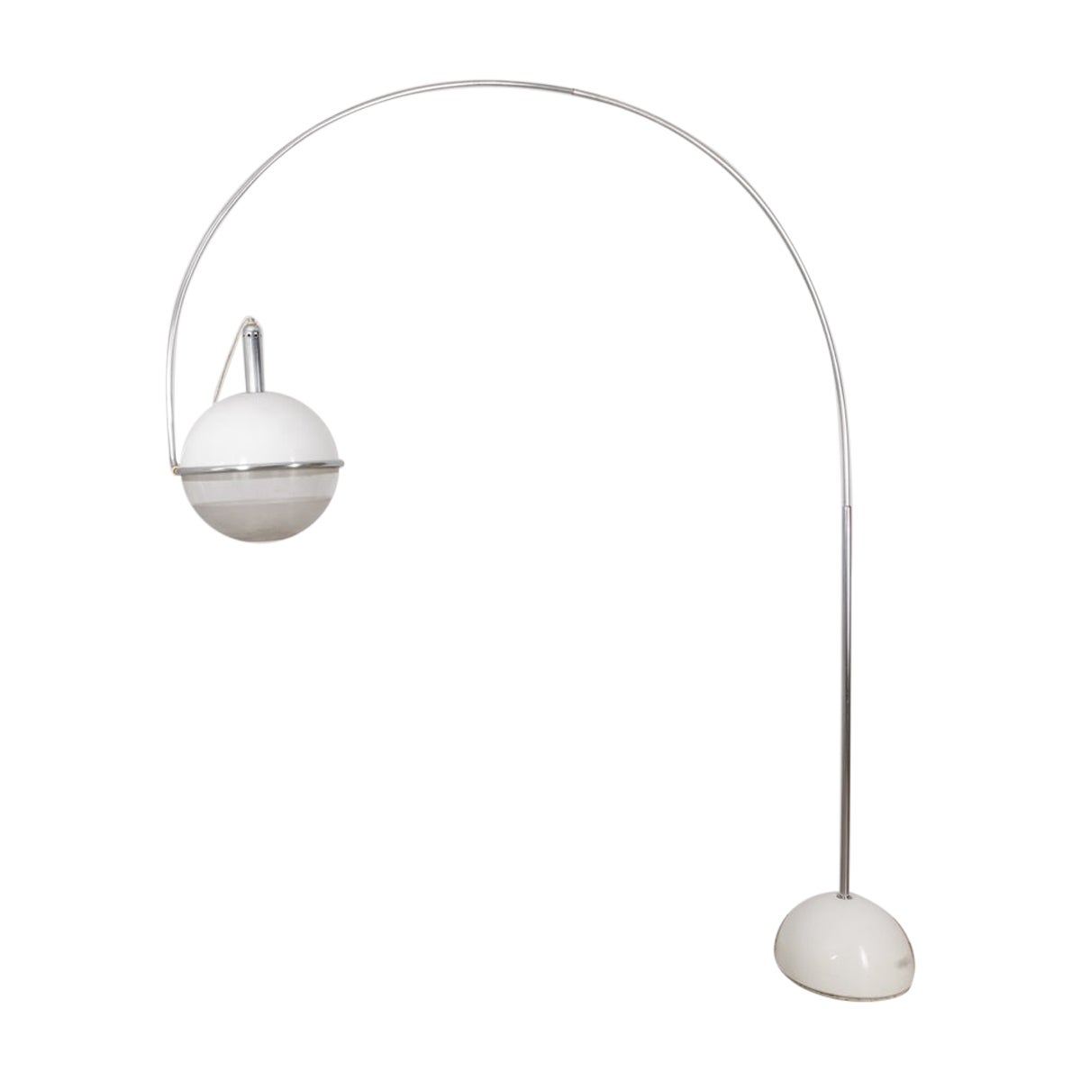 Bogenlampe aus den 70er Jahren, Modell Focus, entworfen von Fabio Lenci für Guzzini
