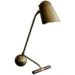 Lampada da tavolo in ottone moderna di metà secolo