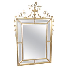 Miroir Adams en fil doré et Wood Verre biseauté Friedman Brothersdecorative Arts