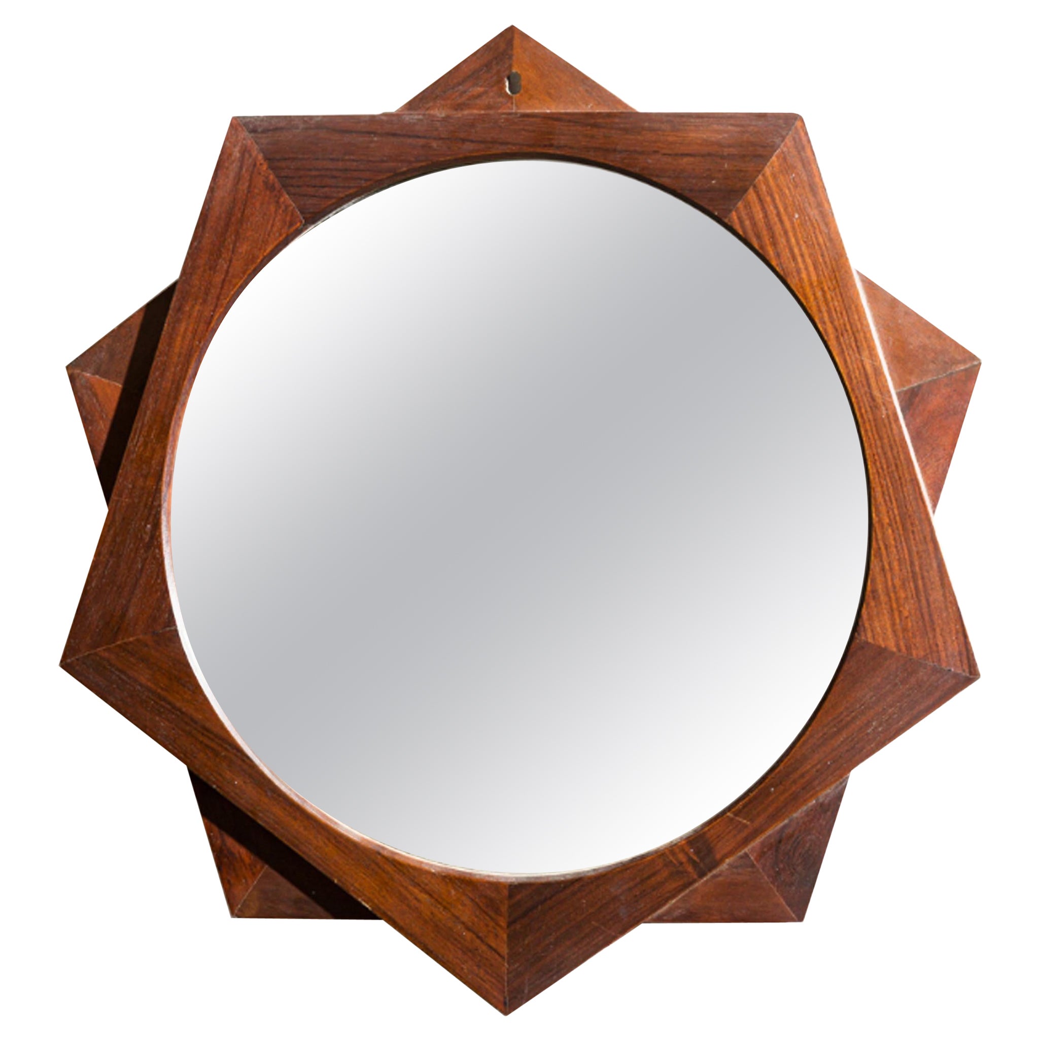 Ico Parisi for Stildomus Midcentury Italian Wood Wall Mirror 1960s