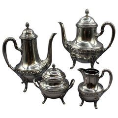 1868-1900 German Silver 4-Piece Tea & Coffee Service