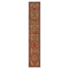 Antique Hand-woven Traditional Floral Wool Khotan Runner