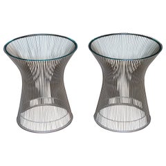 Paar Warren Platner-Beistelltische im Vintage-Stil, Knoll, 1970er Jahre, Mitte des Jahrhunderts