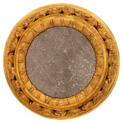 Specchio italiano del XVIII secolo in legno dorato di epoca barocca