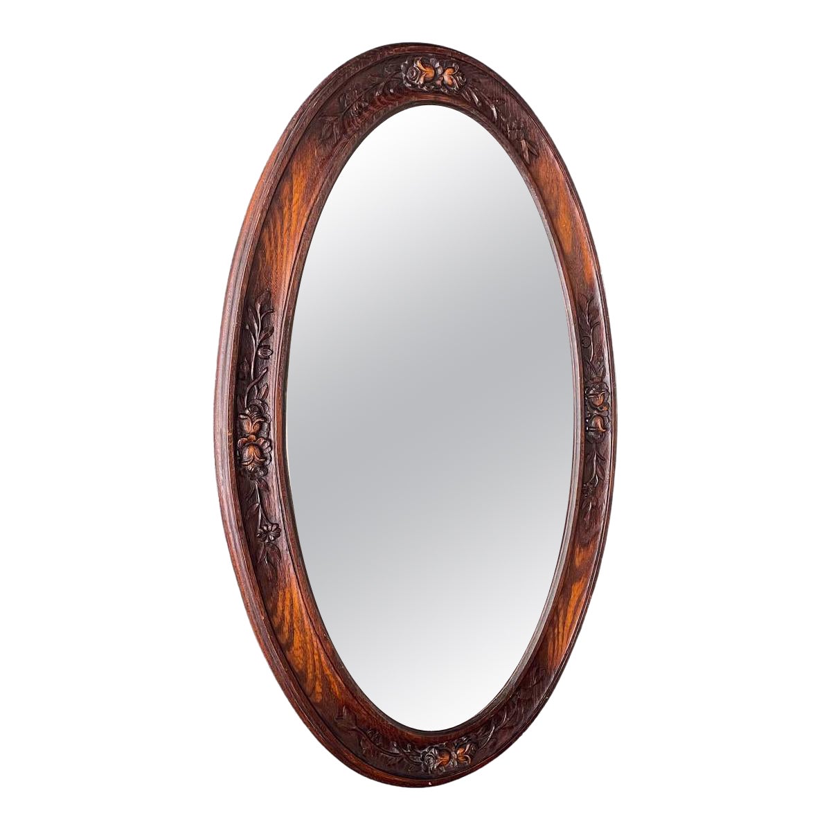 Vintage French Louis-XVI Faux Style Wood Decorative Mirror