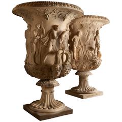 Pair of Beautiful and Large Medicis Vase XIXth Century