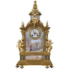 Louis XVI Style Champlevé Enamel Mantle Clock 10
