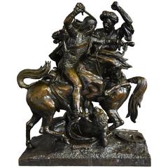 Large Fine Quality Patinated Bronze Sculpture Titled 'Aboukir' 9