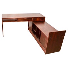 Danish Modern Signed Bruksbo by Ringerike Mobel-og Trevarefabrikk 2PC Desk