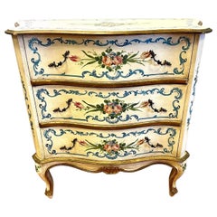 Florentia Signed Florentine Hand Painted Chest Commode Made in Italy