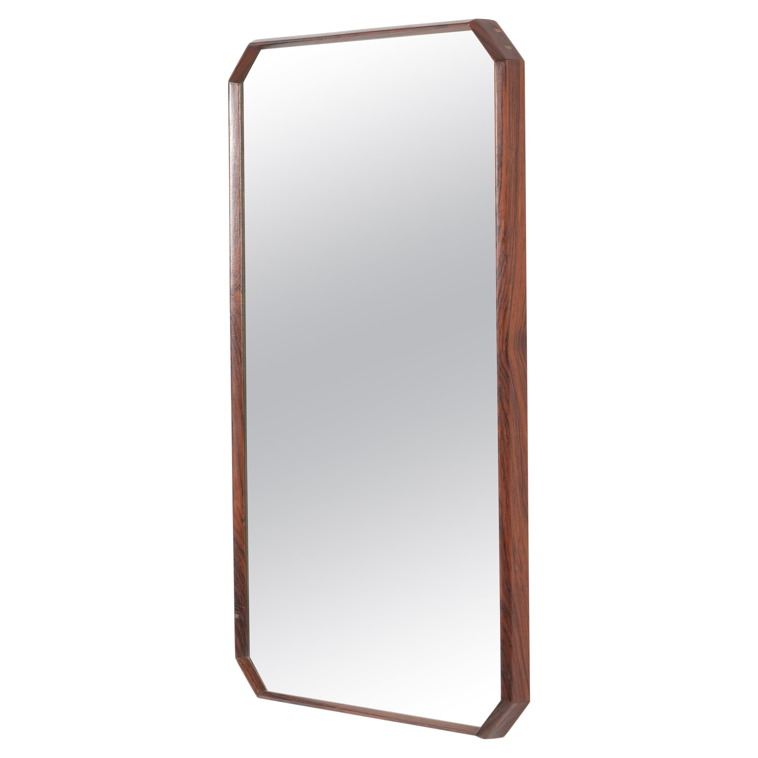 Dnon Cavalli Italian Midcentury Solid Wood Frame Wall Mirror for Tredici 1960s