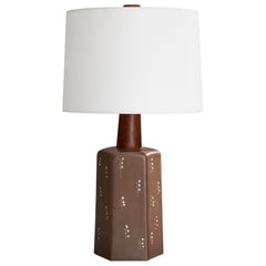 Jane & Jane Martz, Lampada da tavolo, Ceramica, Noce, USA, anni '1960