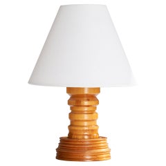 Créateur suédois, lampe de bureau, pin, Suède, années 1970