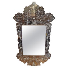 Italian, Venetian Rococo Style Etched & Beveled Glass Mirror, last quarter 19thc