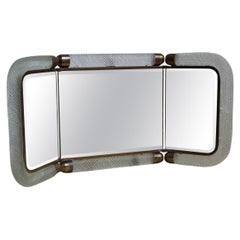 Specchierina pieghevole da toilette in vetro di Murano, anni 30