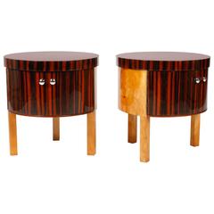 Art Deco Drum Tables
