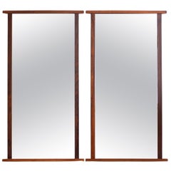 Espejo de pared de teca y palisandro de mediados de siglo Kipp Steward para Calvin