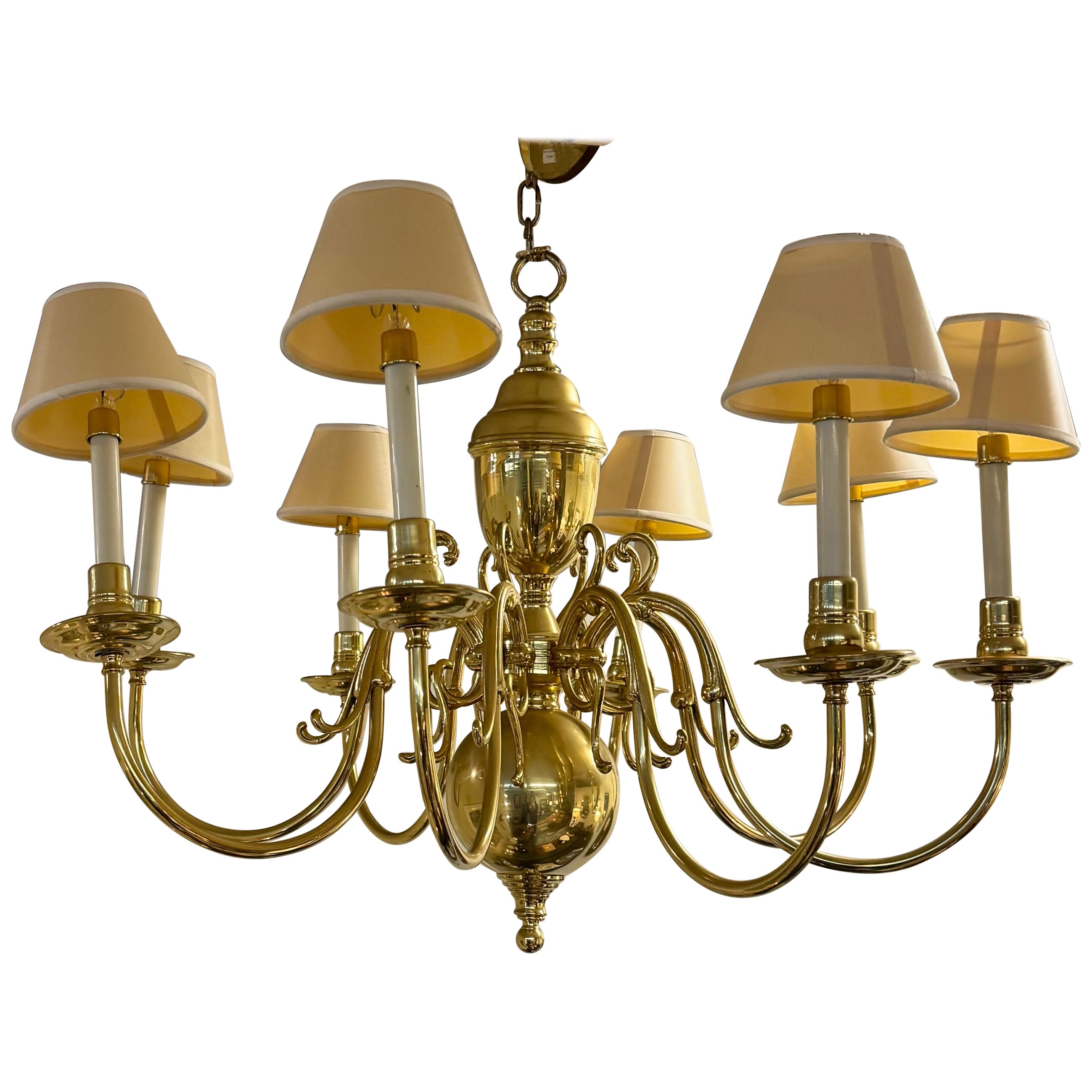 Vintage English Georgian style Eight arm Chandelier