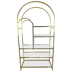 Mid Century Modern Etagere aus Messing