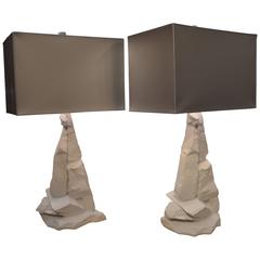 Pair of Sirmos Rock Lamps