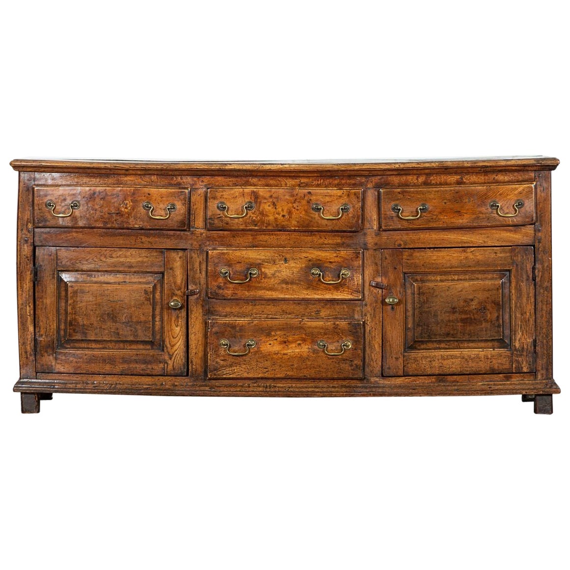 18thC English Vernacular Elm Dresser For Sale