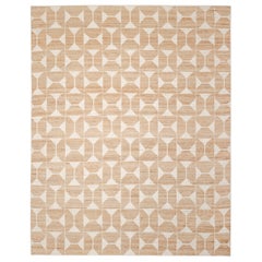 Contemporary Geometric Hand Made Ivory Area Rug 3' 0" x 5' 0"