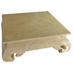 Michael Taylor Faux Wood Grain Painted Coffee Table