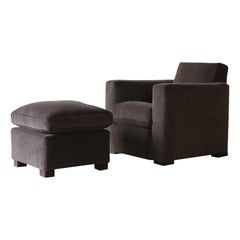 Club Armchair and Ottoman, France, 1950s