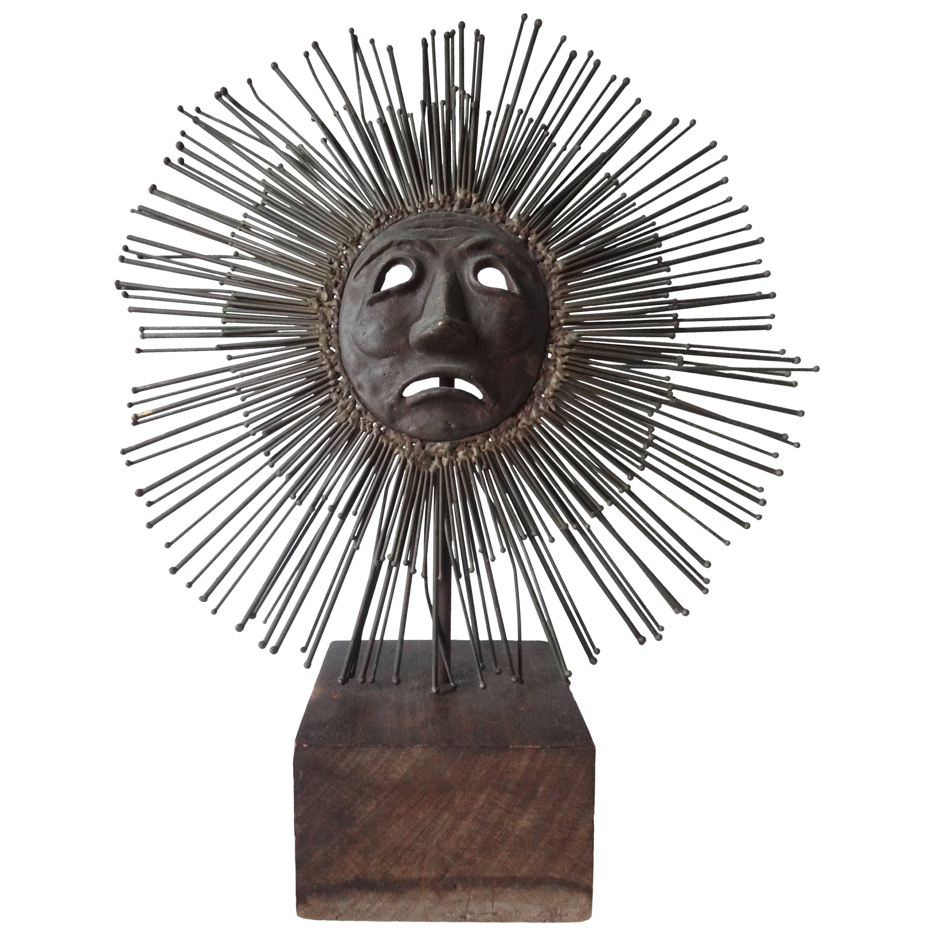 Sun Face Sculpture by Luciano