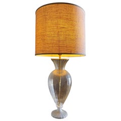 1980s Mid-Century Modern Barovier & Toso Murano Glass Table Lamp