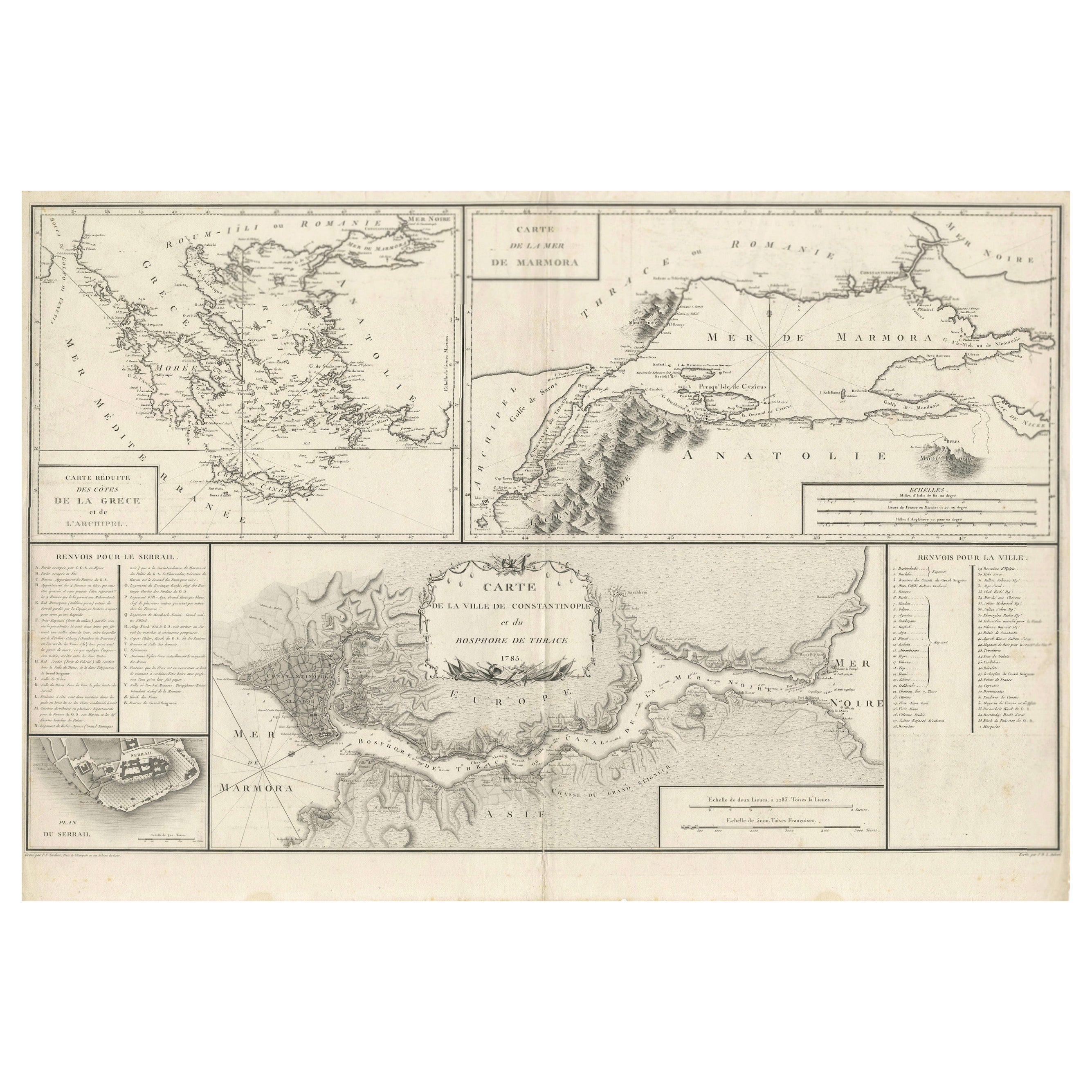 Map of Constantinople, Bosphorus, the Coasts of Greece and the Archipelago, 1785