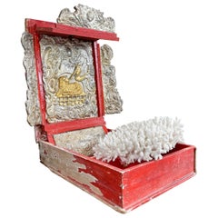 Caja Bíblica Barroca Decorada Pastiglia Siglo XVIII