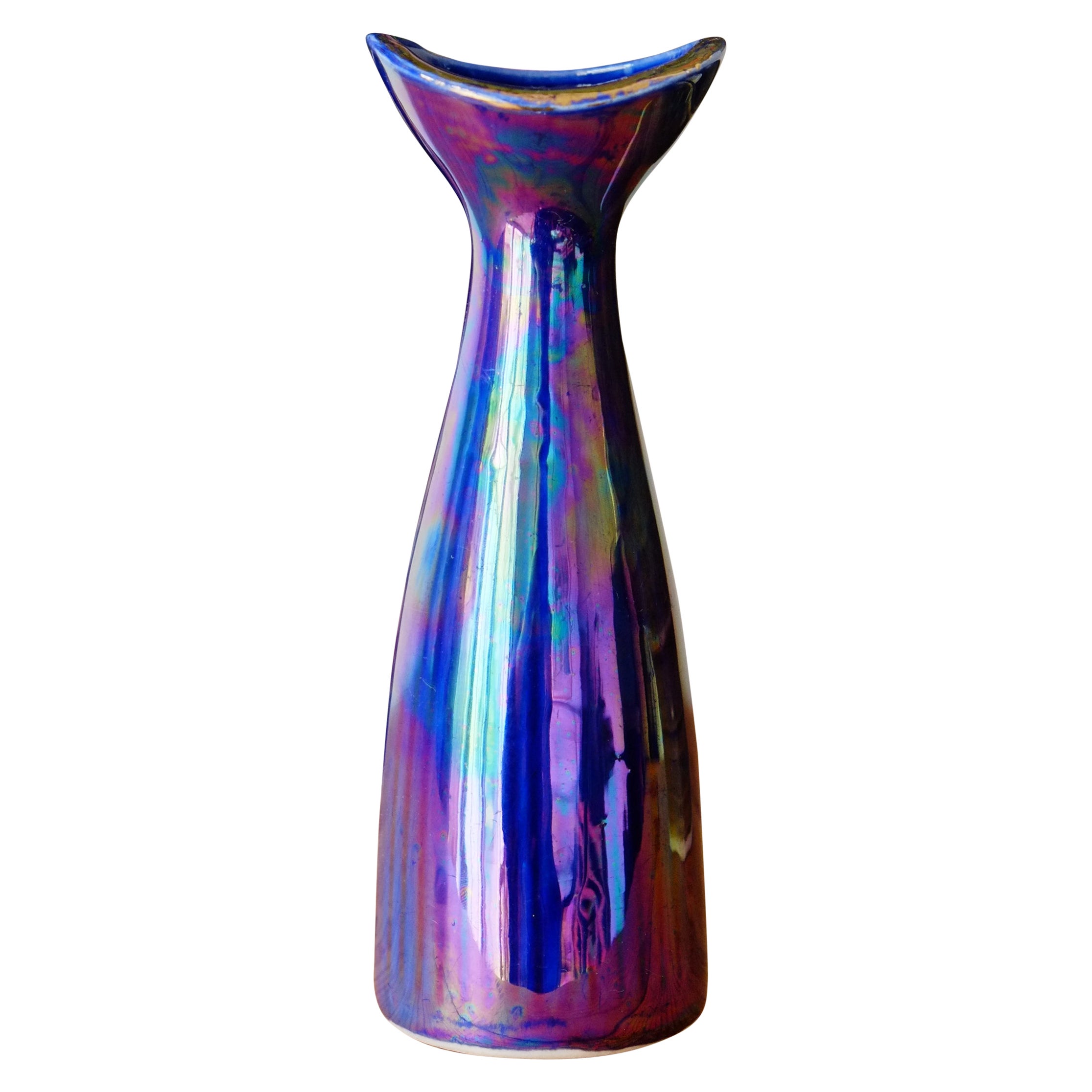 Antique Art Deco Iridescent Ceramic Vase - Made in England