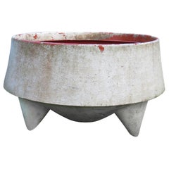 Magnífica jardinera modernista blanca grande 1990
