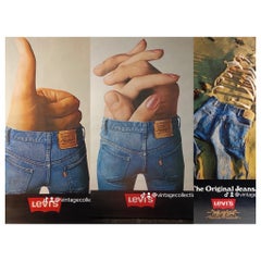 Vintage Poster LEVI'S by Young & Rubicam set 3 units, original 1976