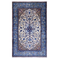 Tapis Persan Ispahan, Fait Main En Laine Et Soie - 1m80x1m08 - N° 748