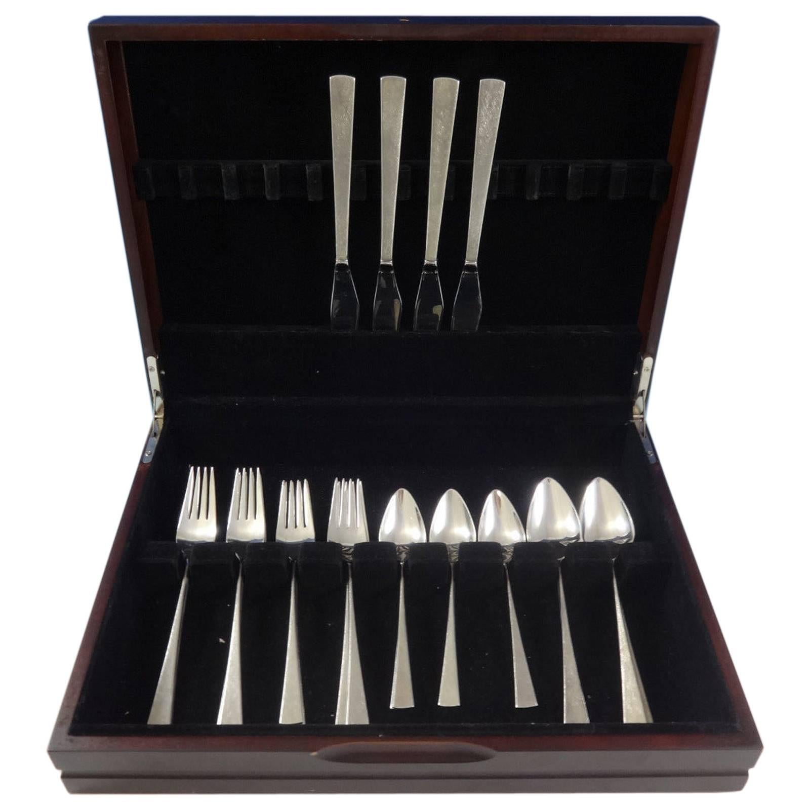 Da Vinci by Reed & Barton Sterling Silver Flatware Service Set 20 Pcs Modern