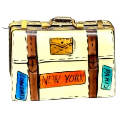 Boîte de voyage Trinket de Limoges Paris Londres New York