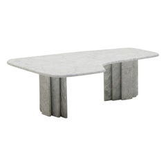Kidney shaped marble coffee table, 1970s Italy.