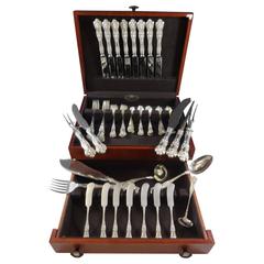 Queens by Birks Sterling Silver Dinner Flatware Set 8 Service 65 Pieces, Canada 4