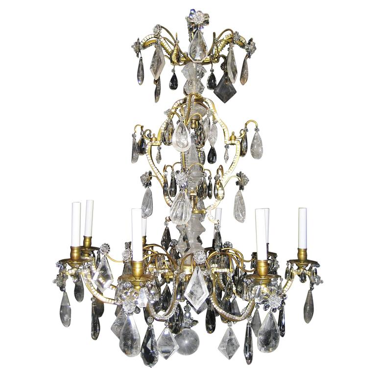 Baguès Louis XVI–style bronze and cut-crystal chandelier, 1920, offered by D & D Antiques Gallery