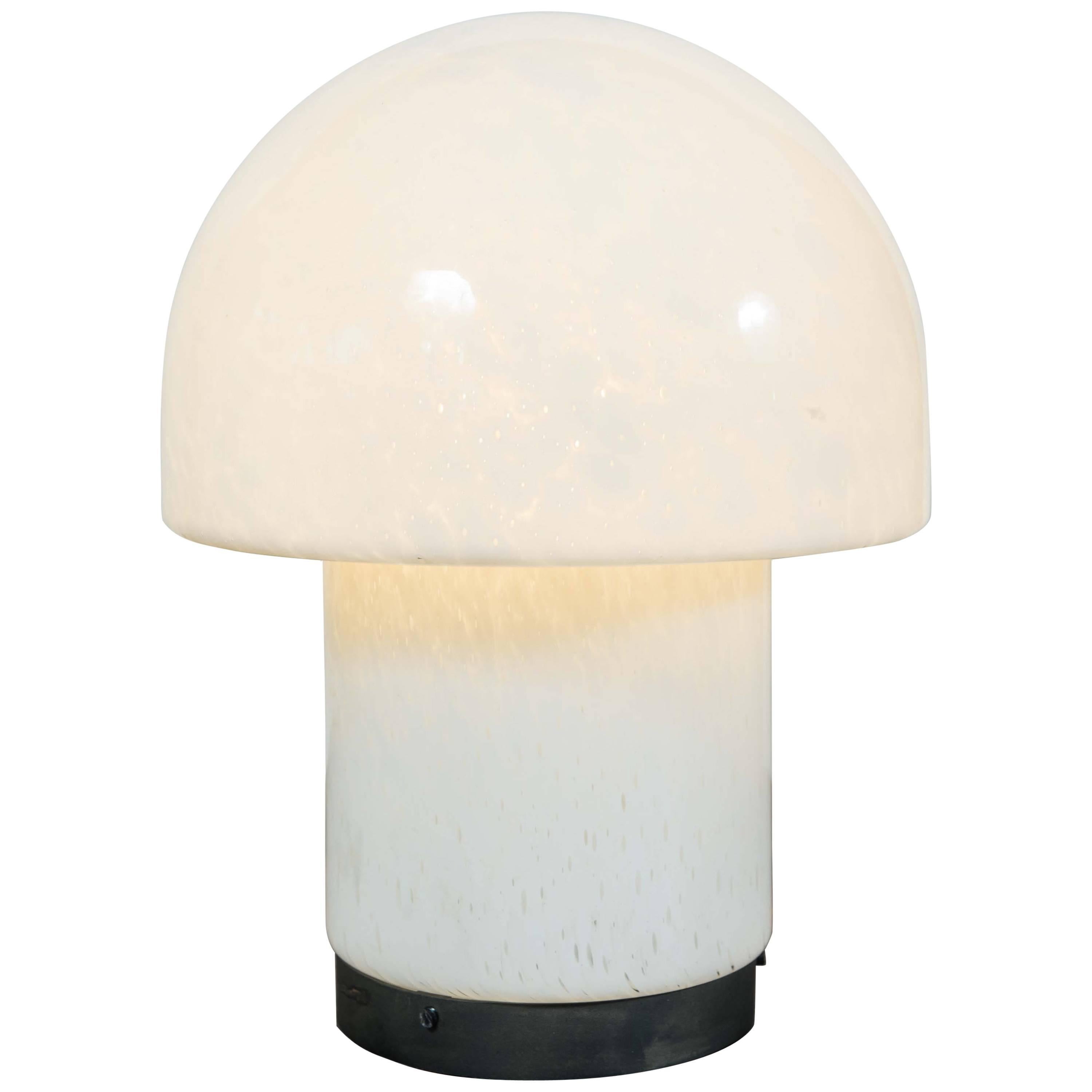 Art Glass Mushroom Table Lamp by Glashutte Limburg