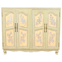 John Widdicomb Französische Provence Louis XV bemalte Kommode, ca. 1950er Jahre