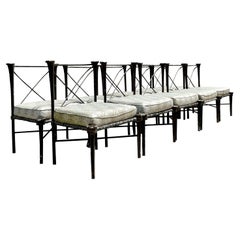 Vintage Boho Cast Aluminum “Arcadia”Chairs After Michael Taylor - Set of 10