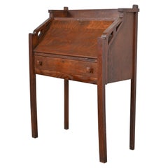 Limbert Style Antique Mission Oak Arts & Crafts Drop Front Secretary Desk