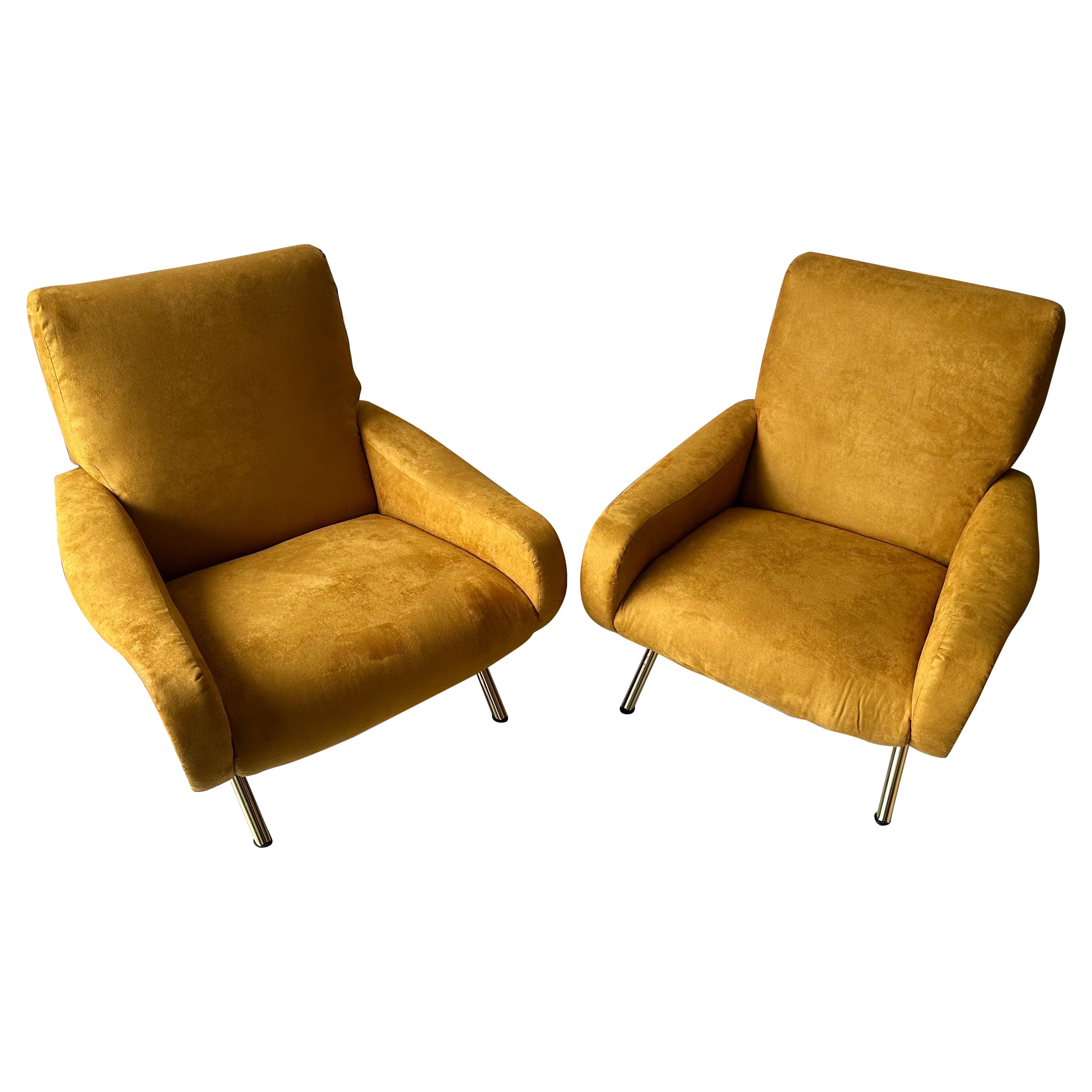 Pair of Marco Zanuso Lady Armchairs for Arflex